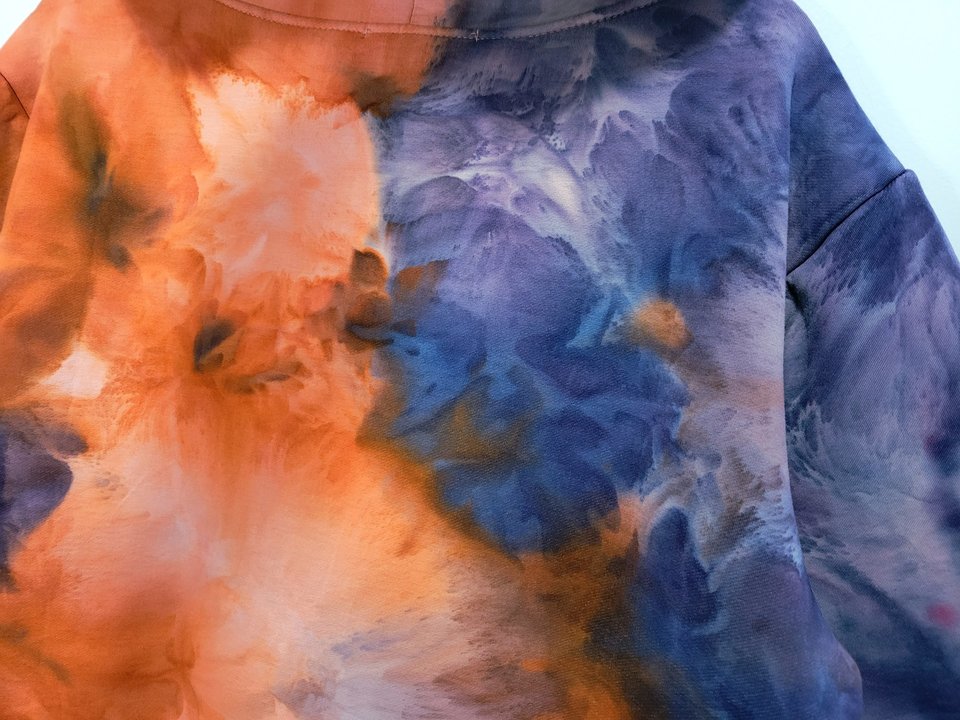 M Velour Hoodie, Sapphire Marmalade