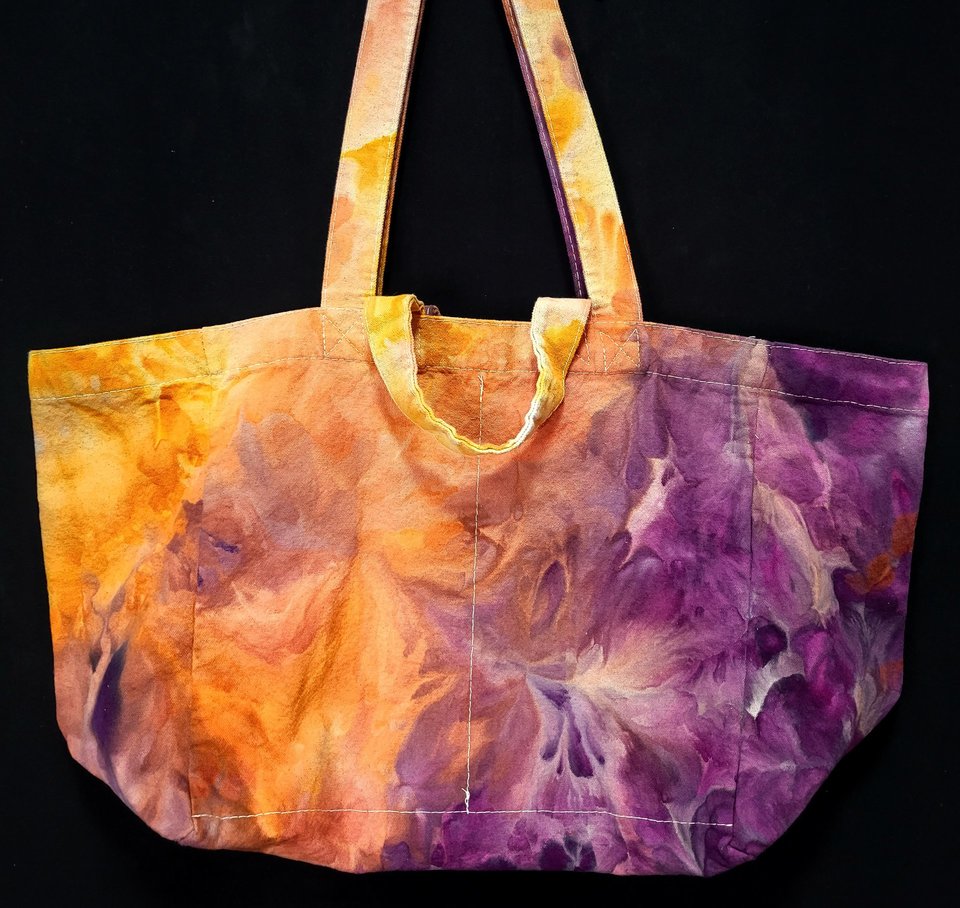 Tote Bag, Eggplant & Terracotta