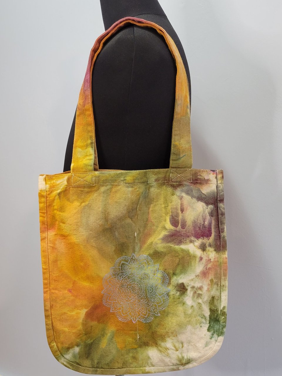 Organic Canvas Tote, Forest Mandala