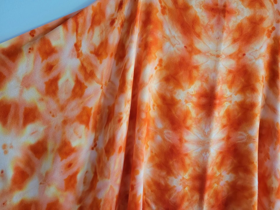 Shawl, Viscose, Flamingo Shibori
