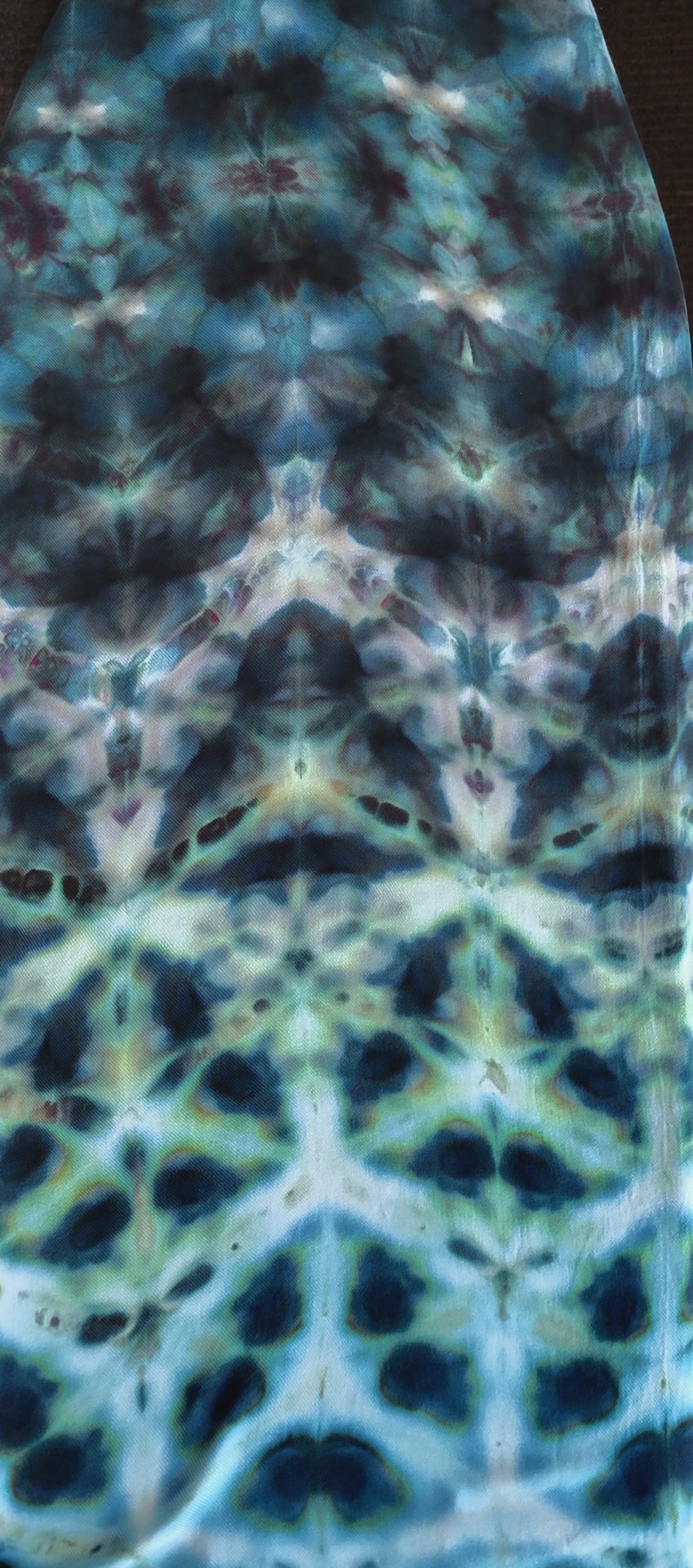 Shawl, Viscose, Dark Teal Shibori
