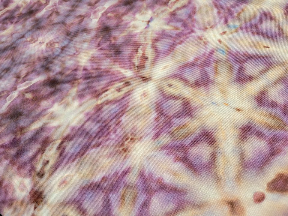 Shawl, Viscose, Dark Mauve Shibori