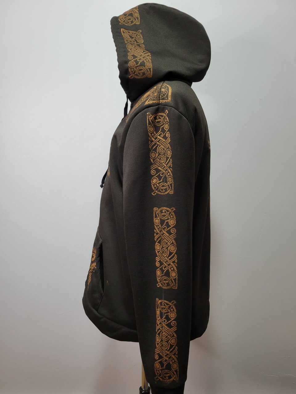 XL Zip Up Hoodie, Norse Printed