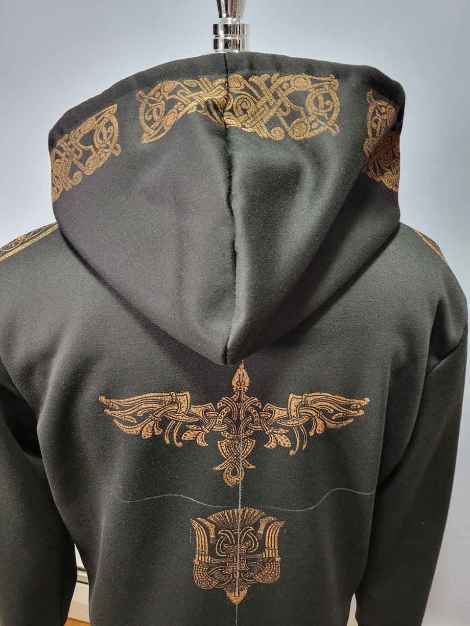 XL Zip Up Hoodie, Norse Printed