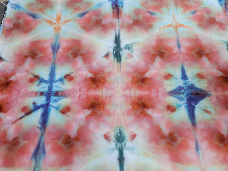 Infinity Scarf, Rayon, Tropical Shibori
