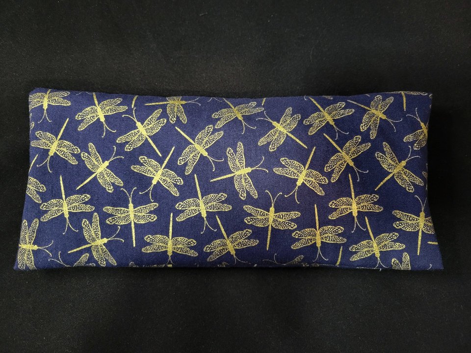 Eye Pillow, Dark Blue Dragonfly