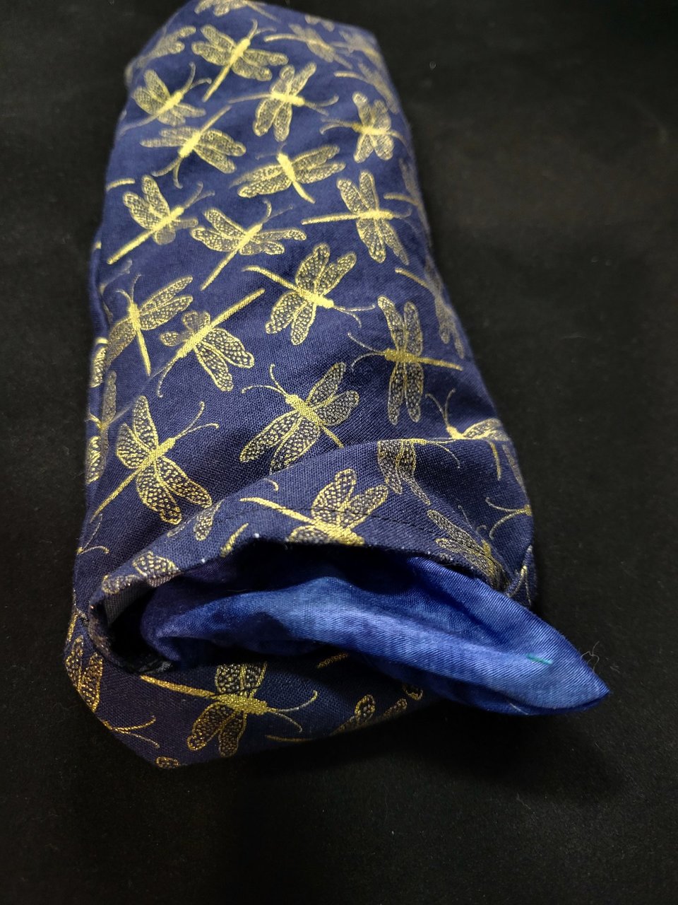 Eye Pillow, Dark Blue Dragonfly