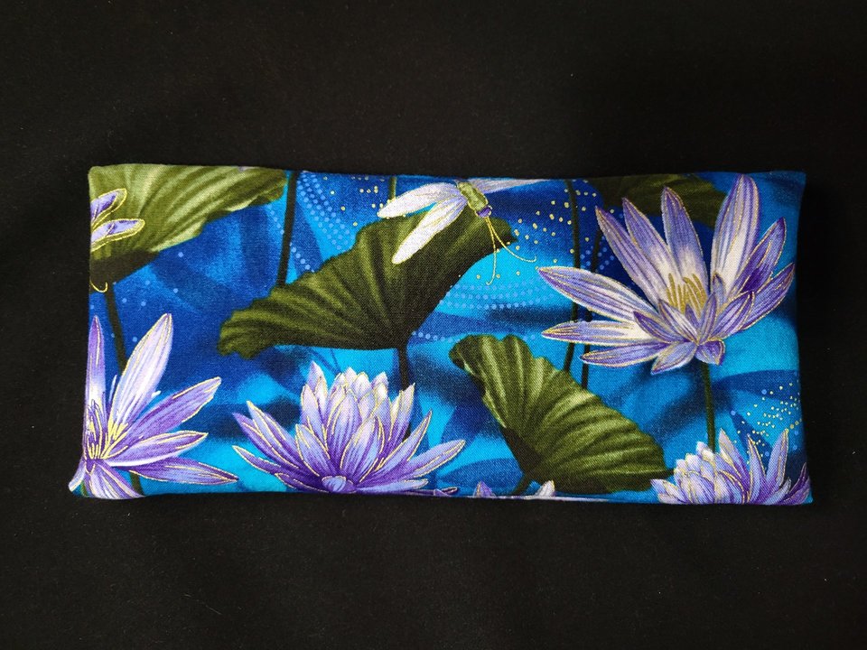 Eye Pillow, Water Lilies & Dragonflies