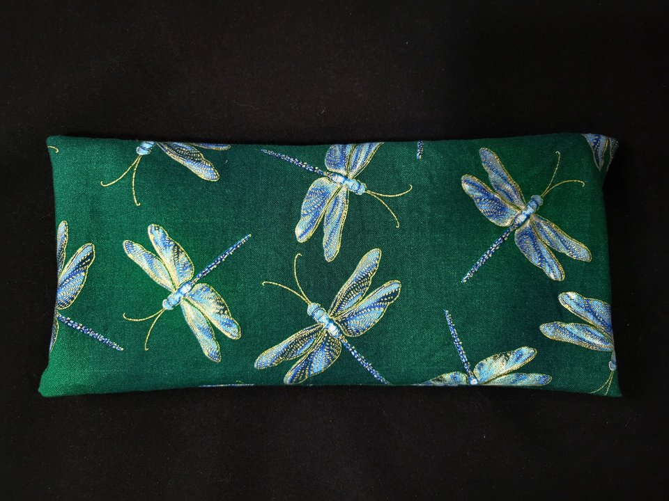Eye Pillow, Green Dragonfly