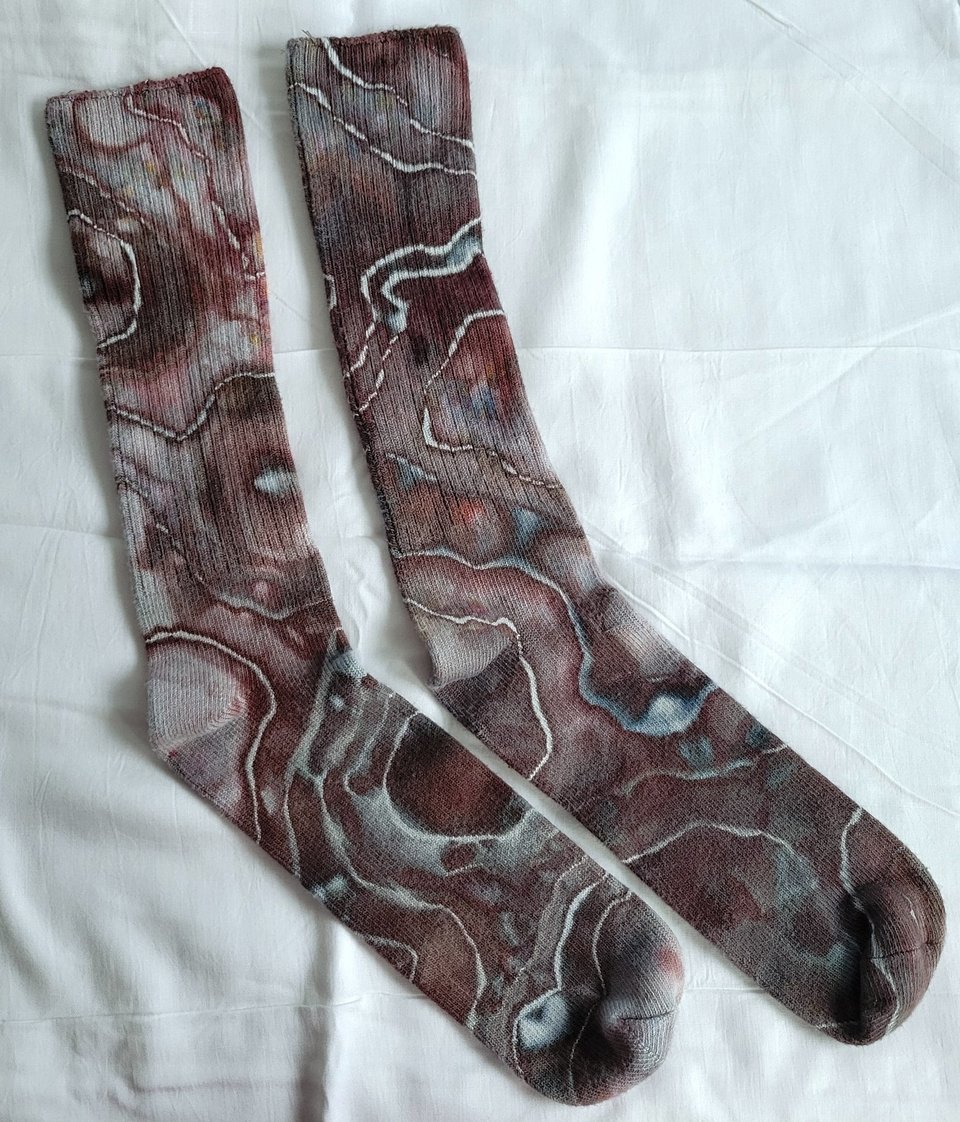 Bamboo Socks, Size 11-13, Brown Geode
