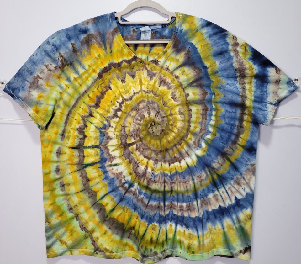 3XL Unisex V-Neck Hanes, Mossy Wood & Water