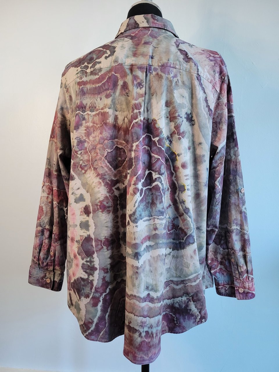 2X Tunic Shirt, Dusty Rose Geode