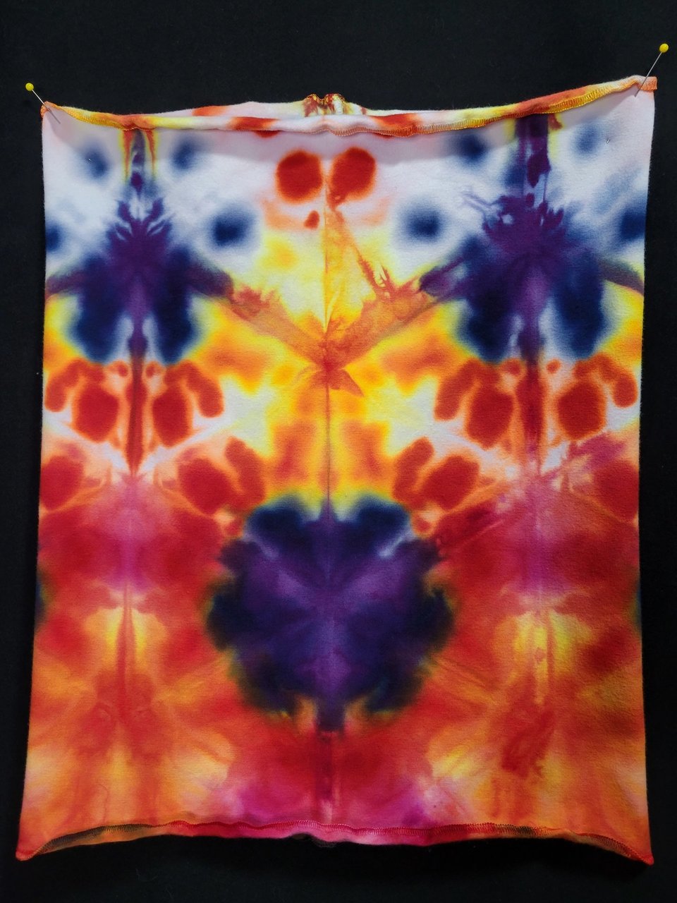 Neck Gaiter, Iris & Fire Shibori