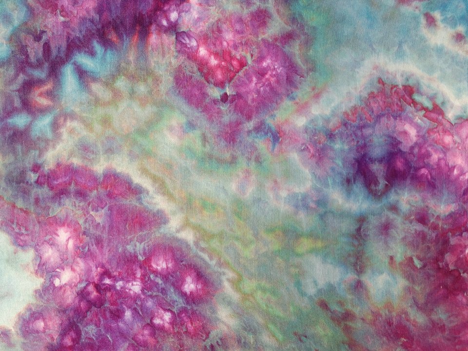 Shawl, Bamboo, Strawberry Skies Watercolor
