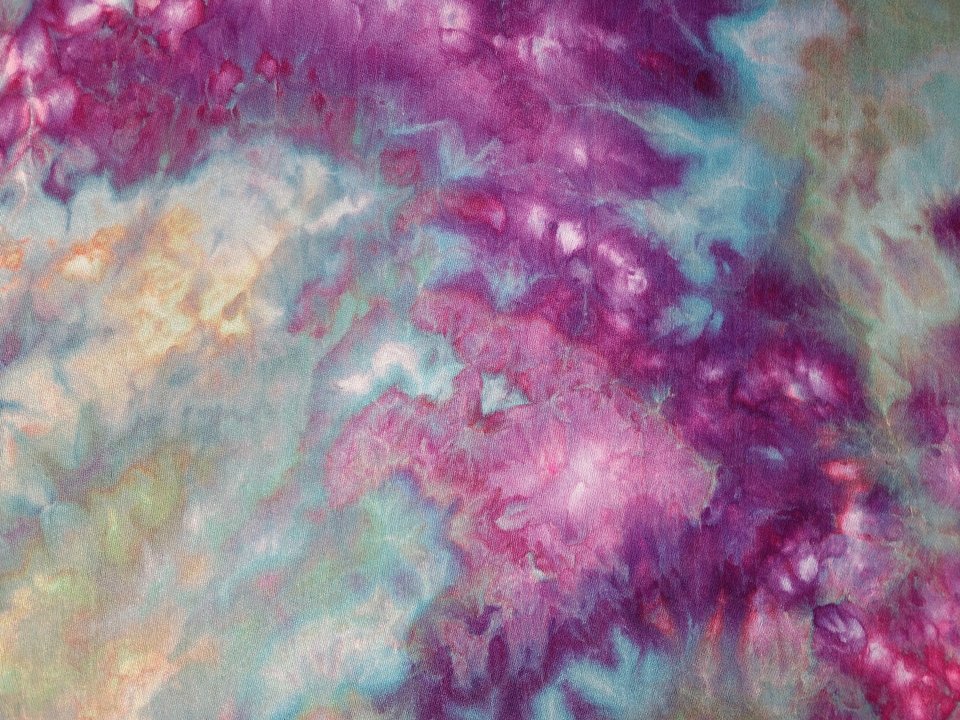 Shawl, Bamboo, Strawberry Skies Watercolor