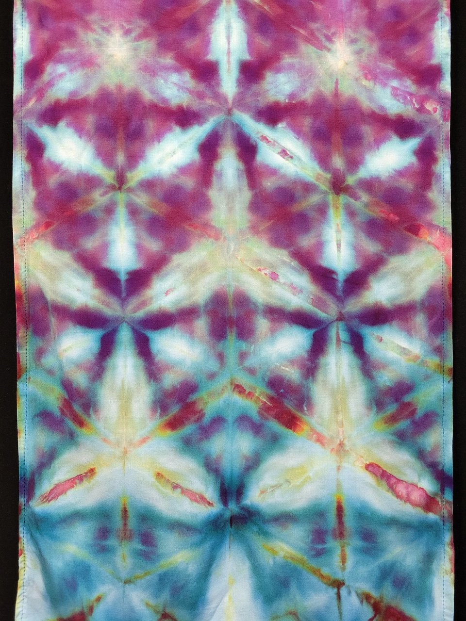Scarf, Bamboo, Strawberry Skies Shibori