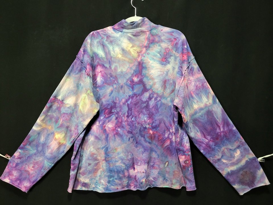XL/2XL Mock Neck French Terry Pullover, Strawberry Skies