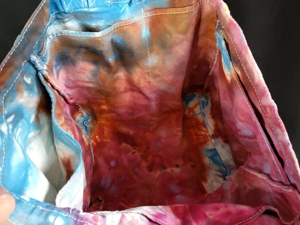 Tote, 6 Pocket Grocery, Watercolor #5