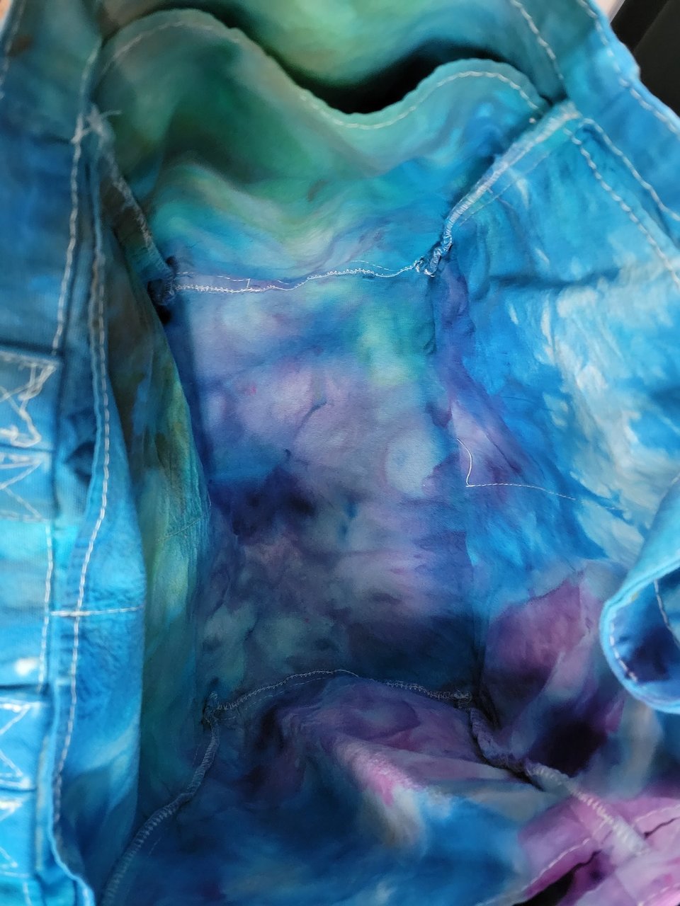 Tote, 6 Pocket Grocery, Watercolor #4