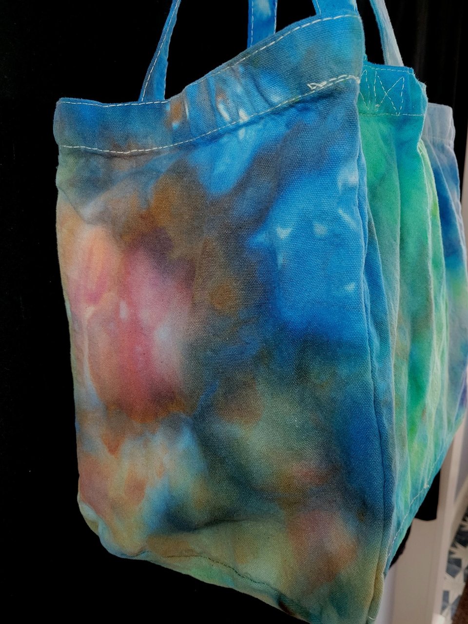Tote, 6 Pocket Grocery, Watercolor #3