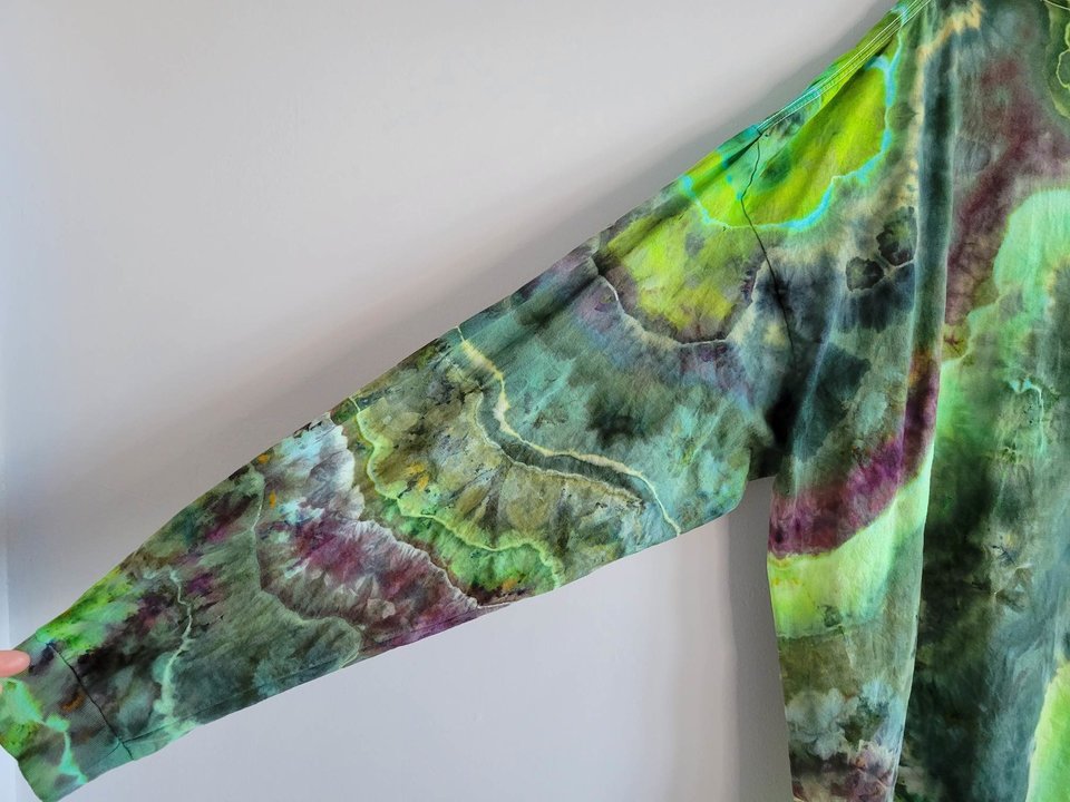 3XL Hoodie T-shirt, Green Geode