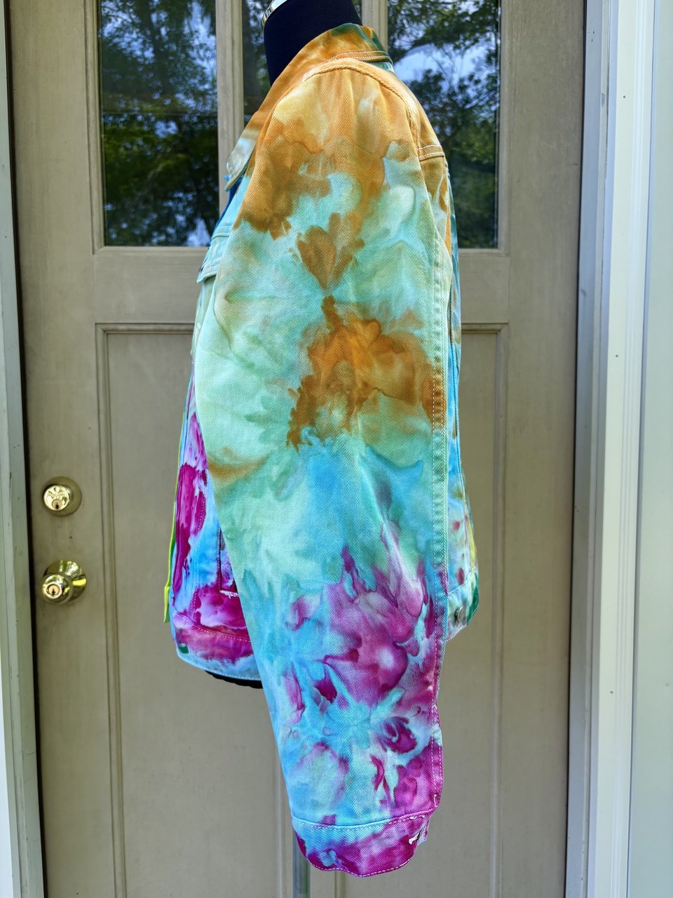 XL Denim Jacket, Wild Watercolor