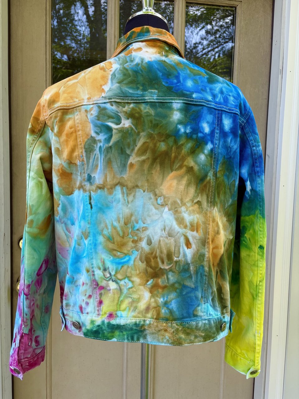 XL Denim Jacket, Wild Watercolor