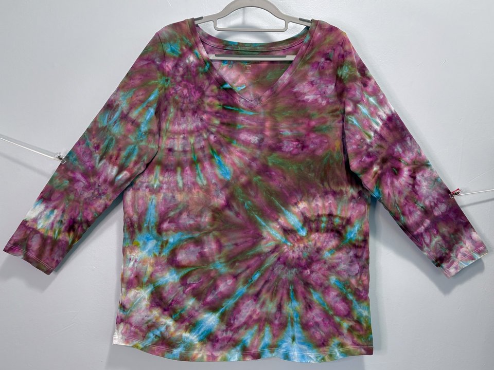 Size 14/16 Long Sleeve Tunic, Stormy Sky Vortex