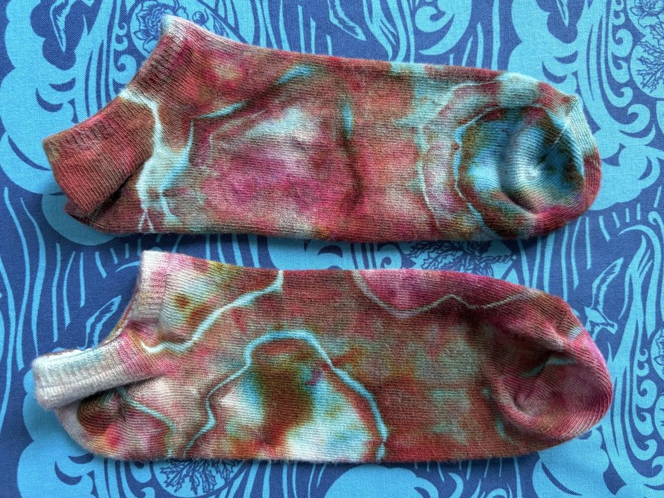 Bamboo Footie Socks, Size 9-11, Stormy Geode