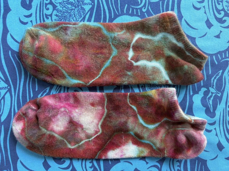 Bamboo Footie Socks, Size 9-11, Stormy Geode