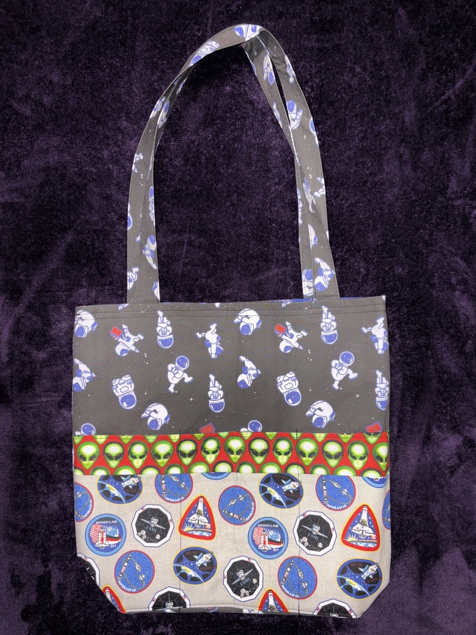 Tote Bag, Medium Size, Astronaut Yoga
