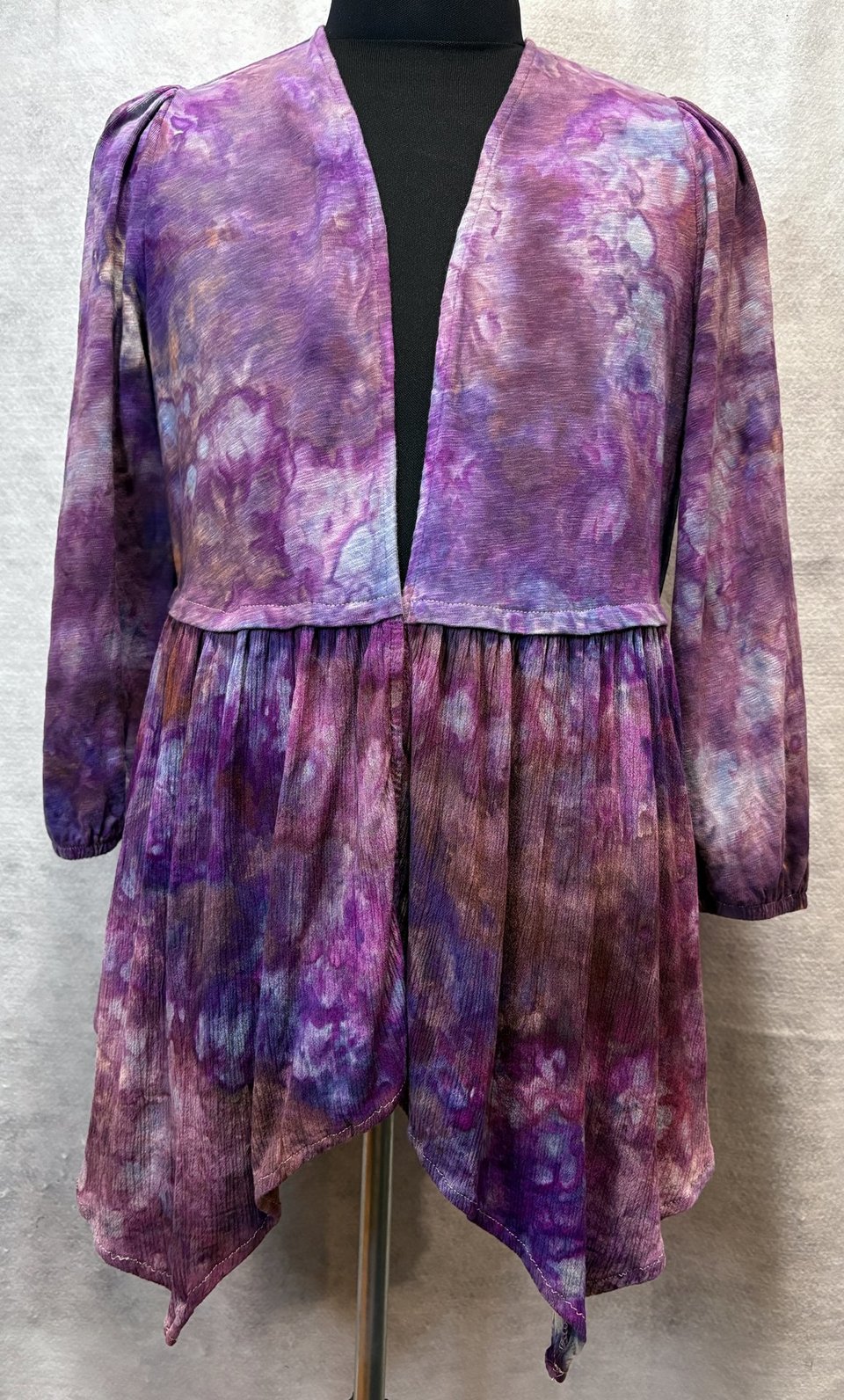 Torrid Size 0 (L/XL) Kimono Jacket, Plum Port