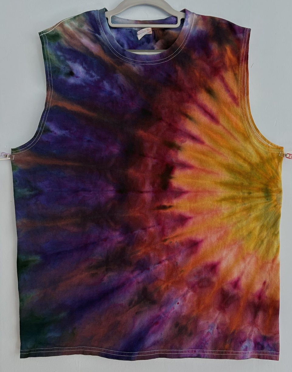 XL Unisex Sleeveless T, Sunset Burst