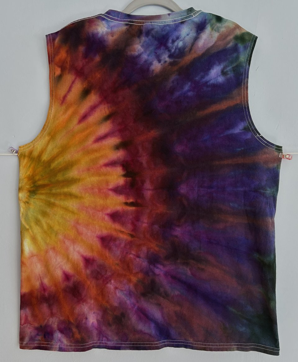 XL Unisex Sleeveless T, Sunset Burst
