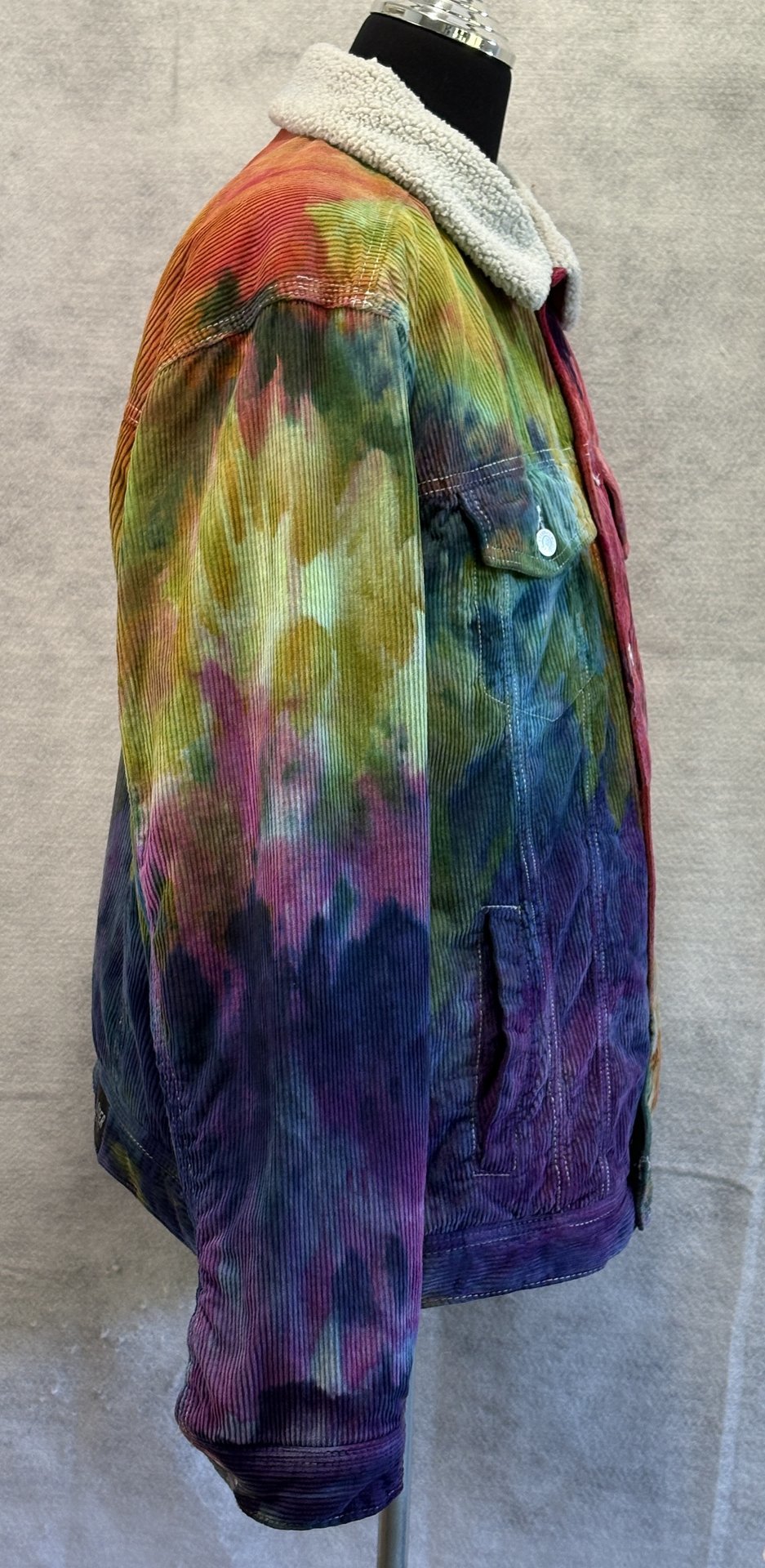 XXL Courderoy Sherpa Lined Jacket, Watercolor