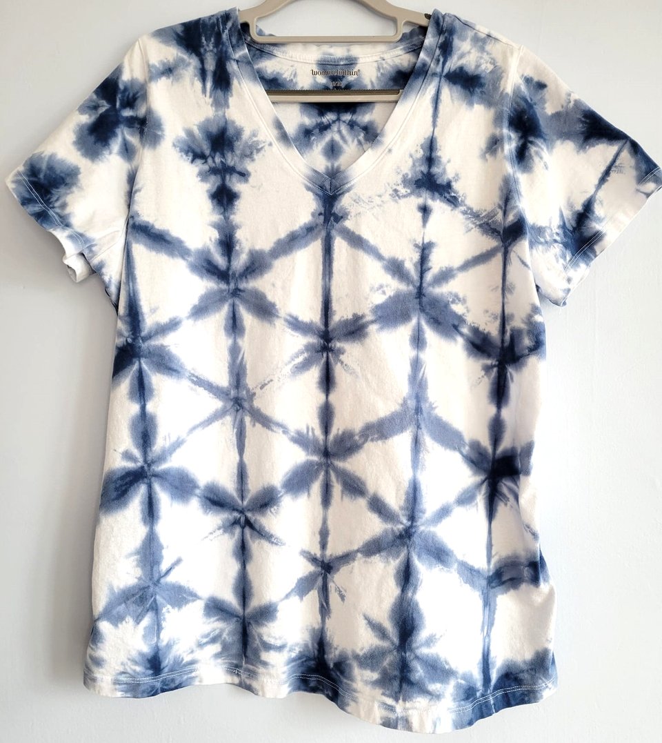 L 18/20 V-neck T-shirt, WomenWithin V-neck, Shibori