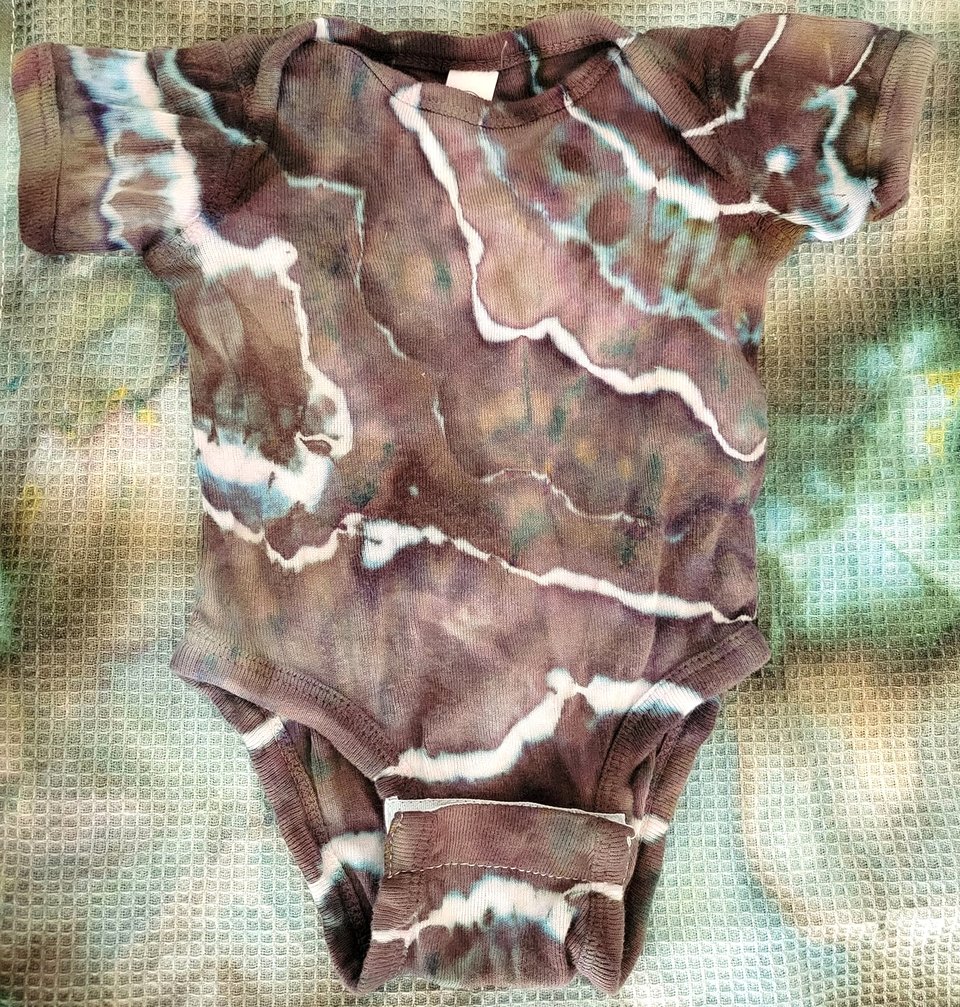 Onesie, Newborn short sleeve, gray geode