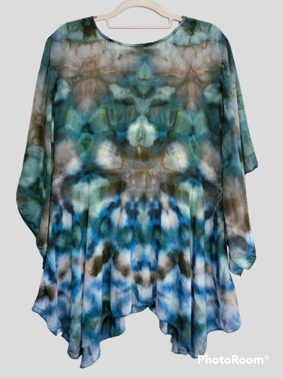 S/M Kimono Jacket, Fog Shibori