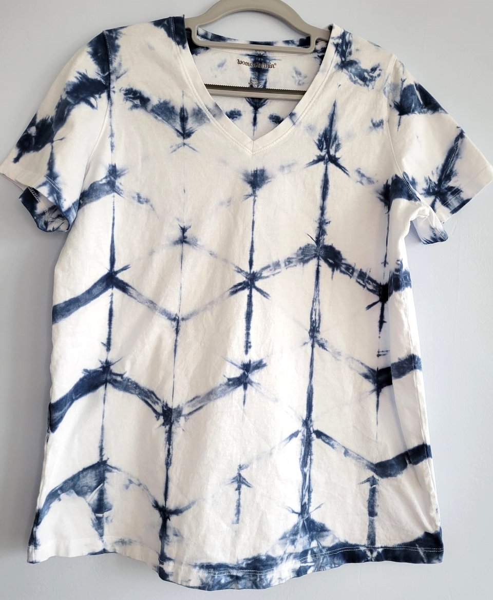 W12 V-neck T-shirt, WomenWithin V-neck, Shibori