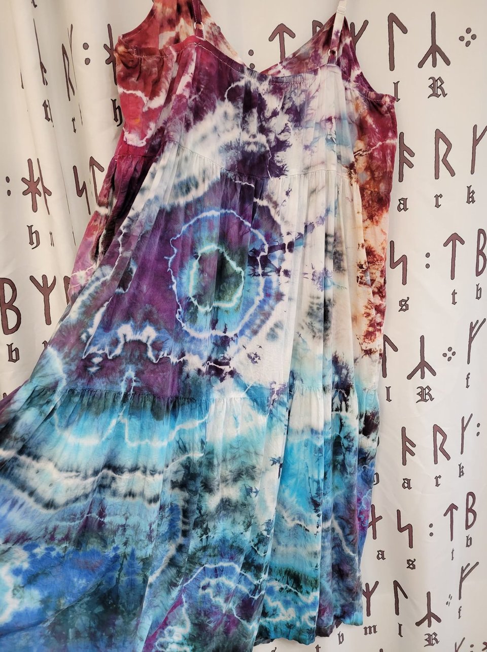 XL Cami Maxi Dress, Multicolored Geode