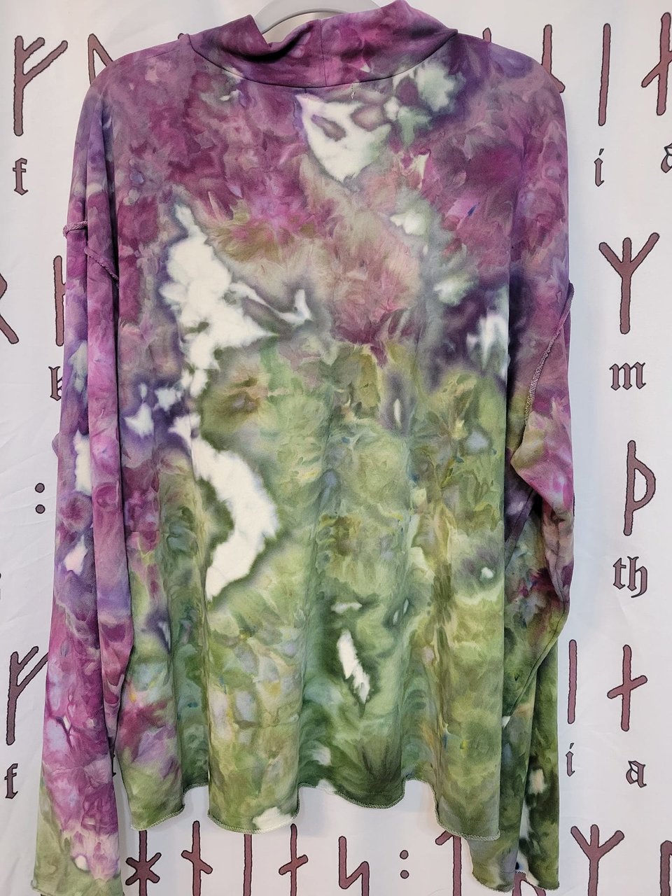 XL Women's Mock Neck, Purple & Green