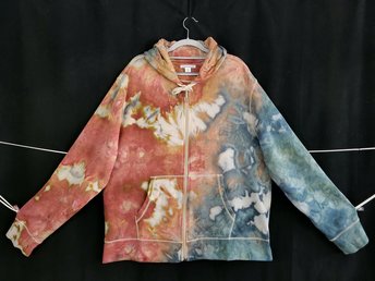 XXL French Terry Zip-Up Hoodie, Weathered Watercolor