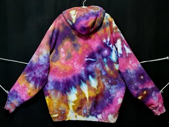 XXL Tall Hoodie, Funky Magenta Watercolor