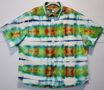 XXL Linen Shirt, Tropical Reflections