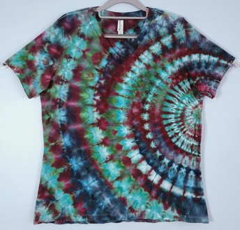 L Ladies T-shirt, Plum Radar Ripple
