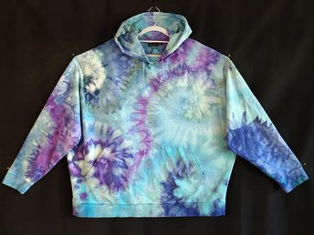 4X French Terry Hoodie, Violet Waves