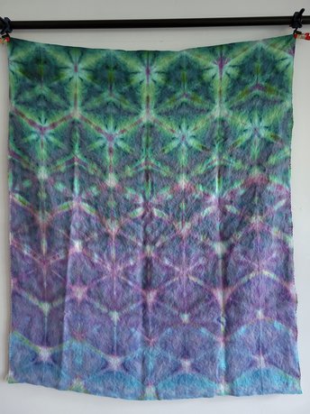 Fabric, Linen, Cosmic Teal Shibori
