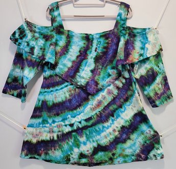 1X/2X Strap Shoulder Tunic, Mind Twist