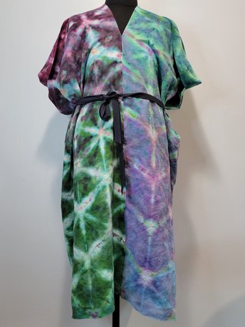 One Size, Shibori Linen Dress