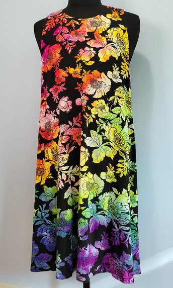 XXL Tank Dress, Rainbow Floral